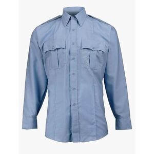 Elbeco Men's Paragon Plus Long Sleeve Shirt, Blue, poly/cotton - P878 NEW